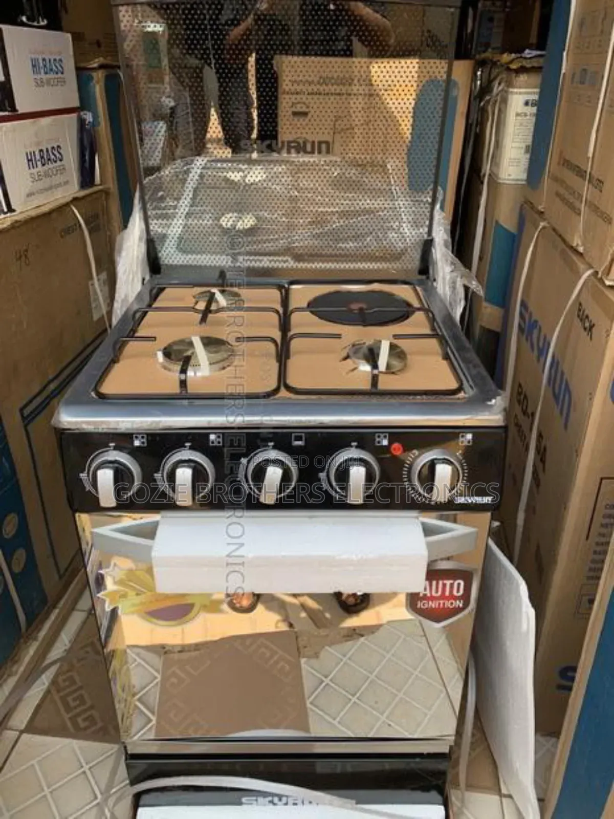 Skyrun 3 Gas 1 Electric Standing Gas Cooker