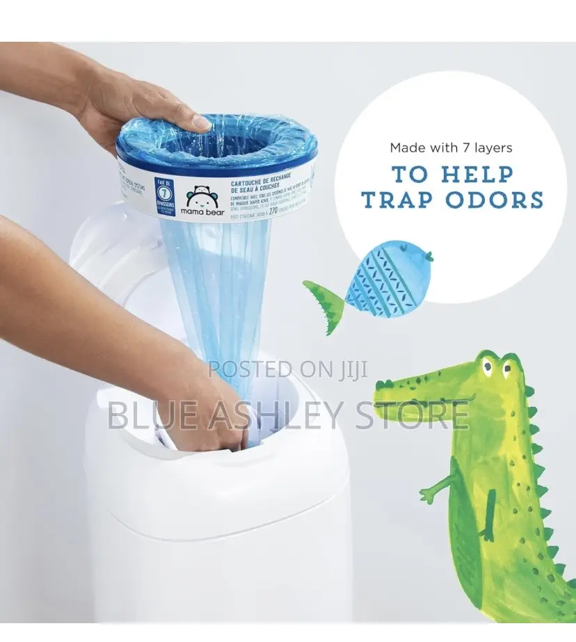 Mama Bear Diaper Pail Refills for Genie Pails 8 Packs of 270