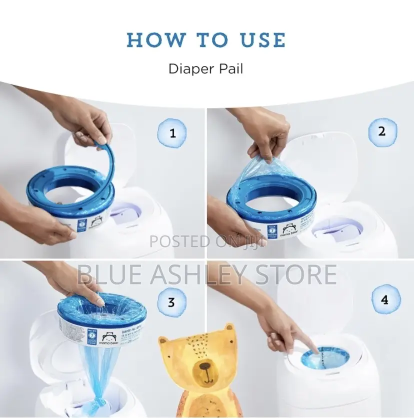Mama Bear Diaper Pail Refills for Genie Pails 8 Packs of 270