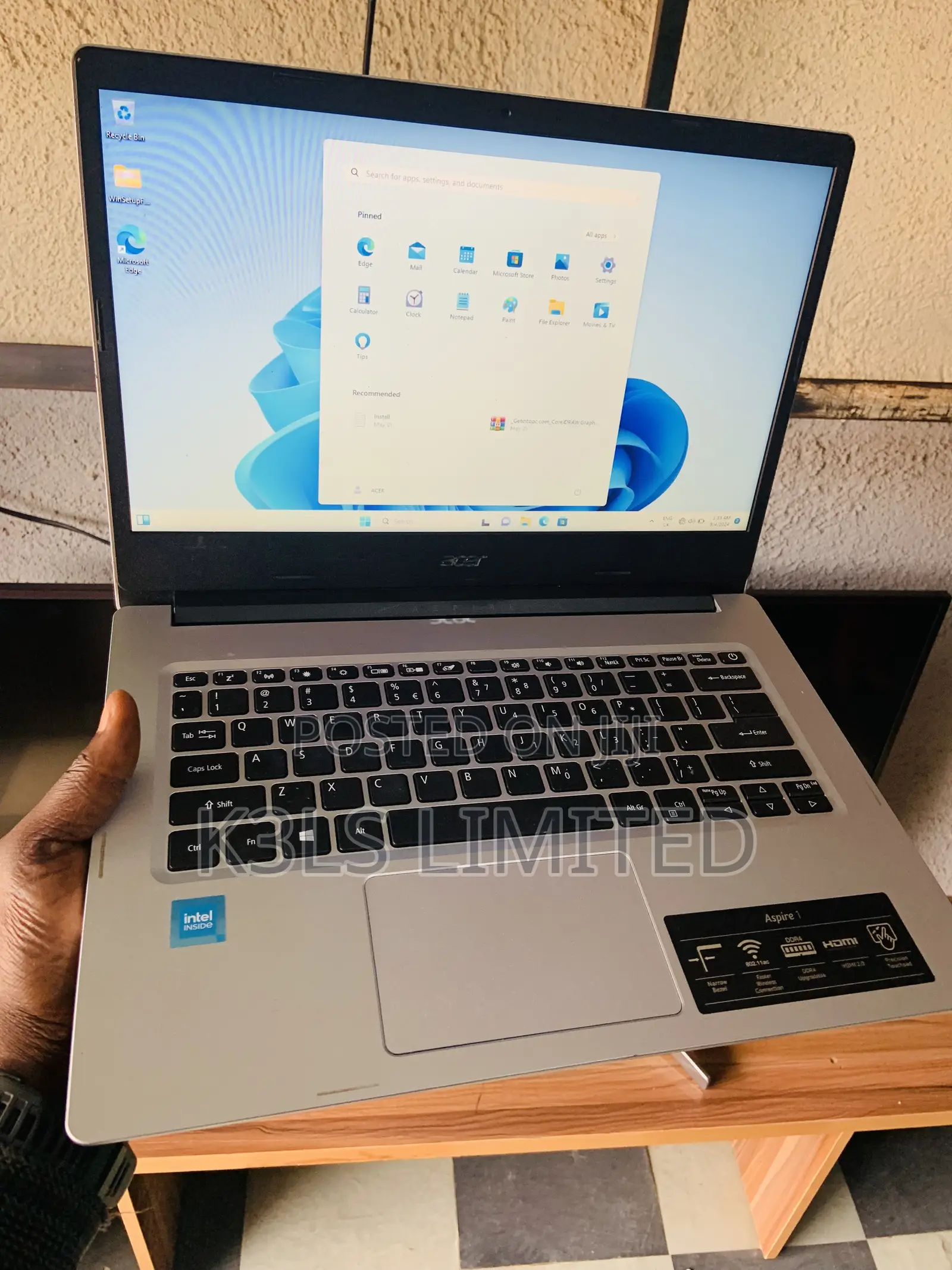 Laptop Acer Aspire 1 4GB Intel Pentium SSD 128GB