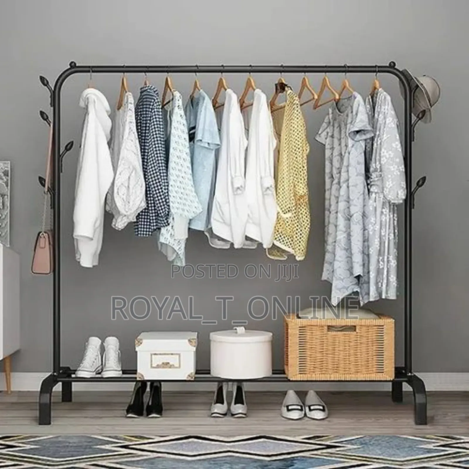 Double Pole Cloth Hanger in Abuja. Display Cloth Rack Wardrobe Abuja