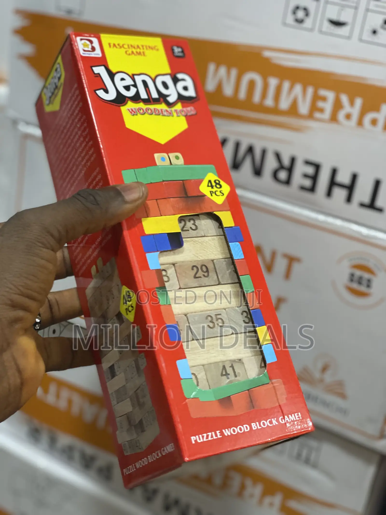 Unique Puzzle Jenga 48pieces Game Ages 3+