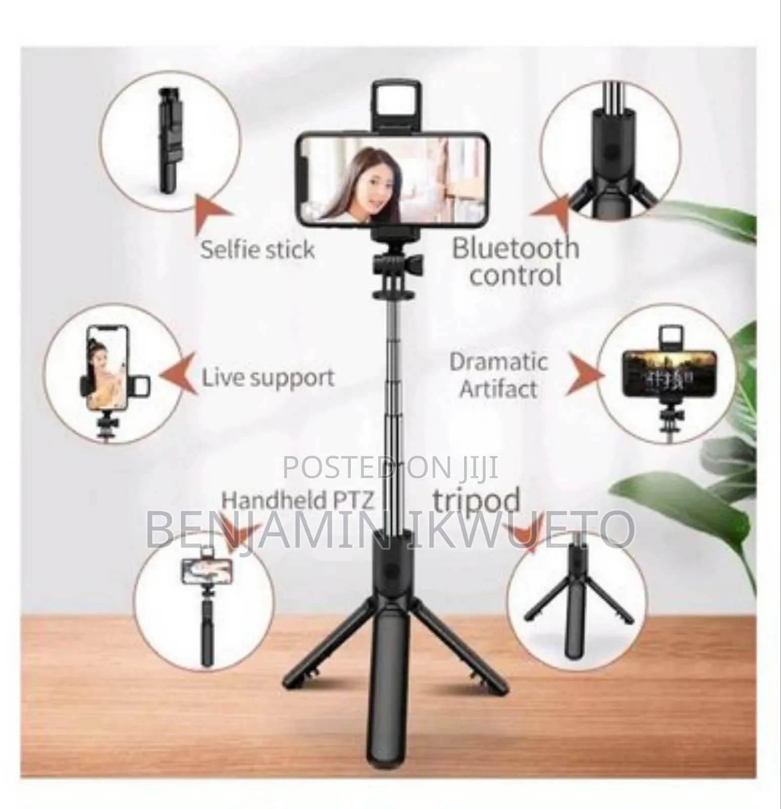 S03 Selfie Stick With Light.