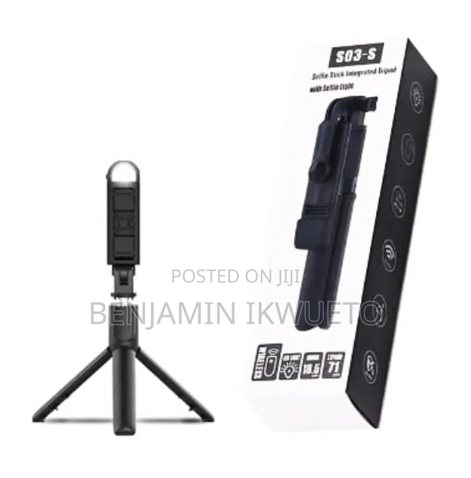 S03 Selfie Stick With Light.