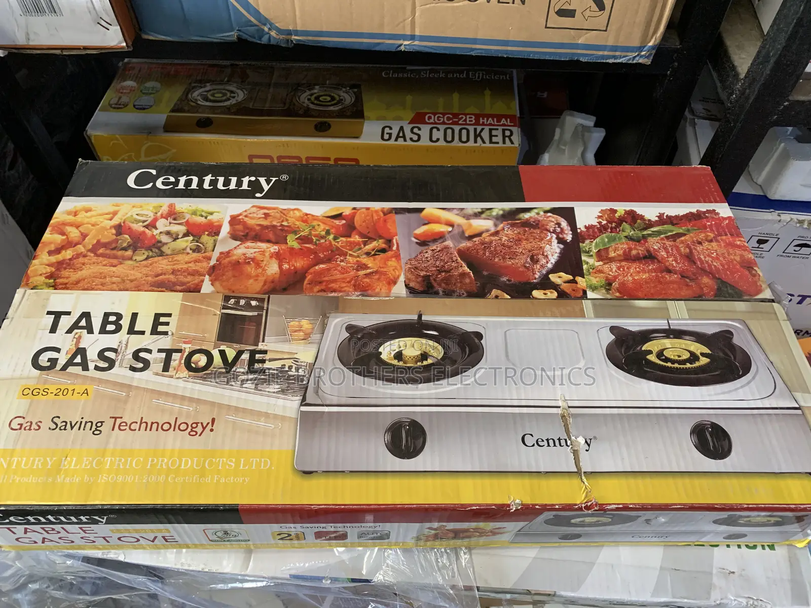Century Table Gas Cooker Stainless Steel With 2 Burner