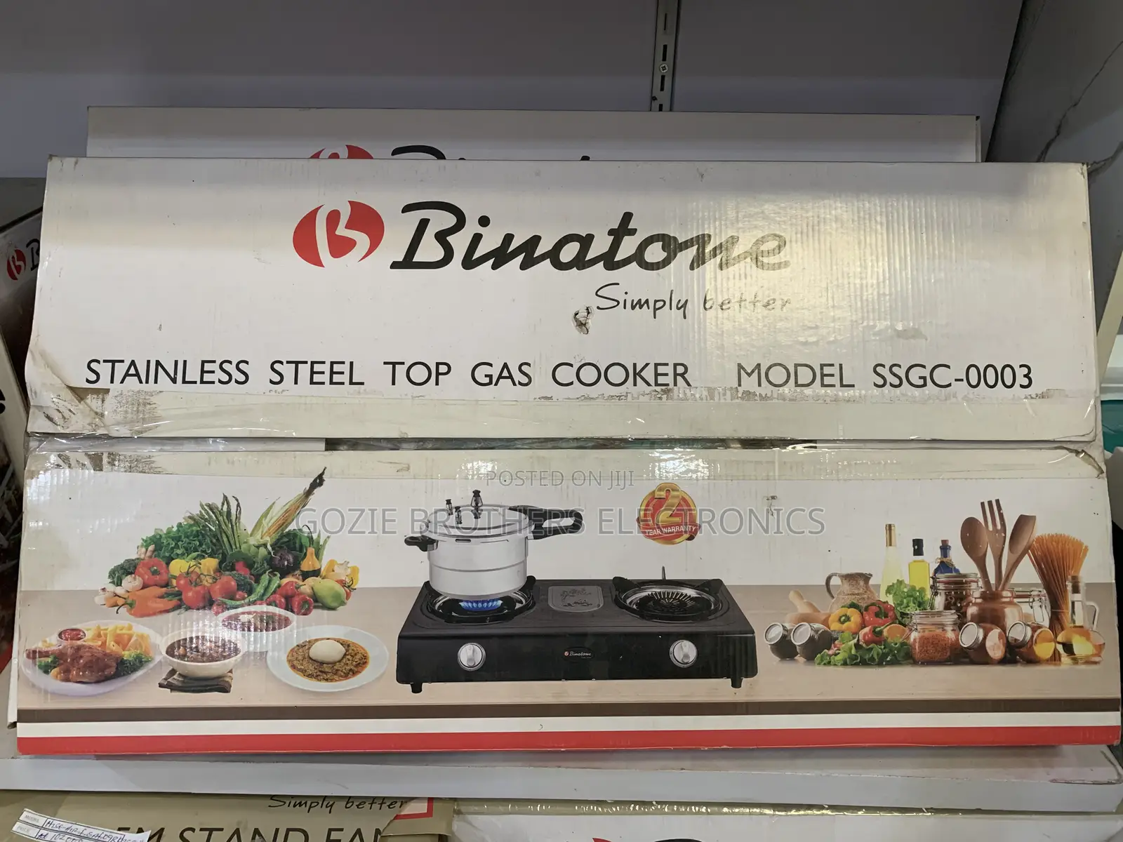 Binatone Table Top Auto Ignition Gas Cooker 2burners