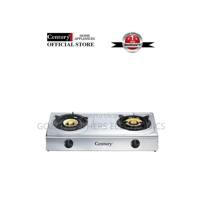 Century Table Gas Cooker Stainless Steel With 2 Burner