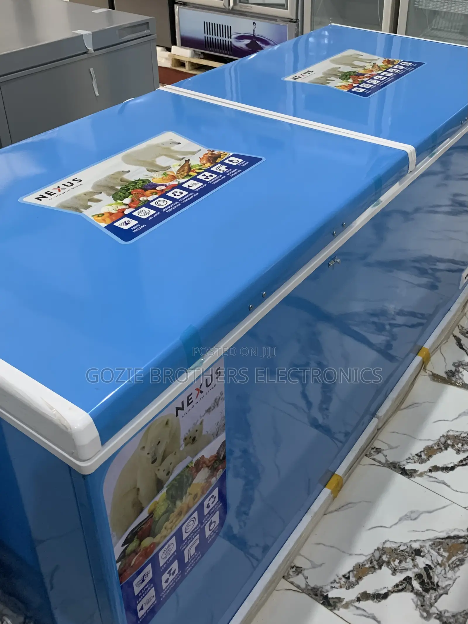 Nexus Double Doors Chest Freezer 520liters(Blue) Nx-695c