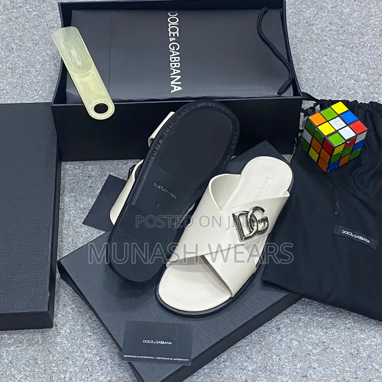 Italian D G Leather Slipers