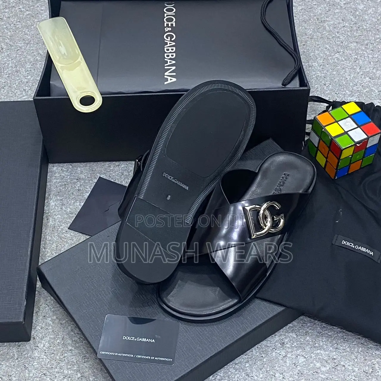 Italian D G Leather Slipers
