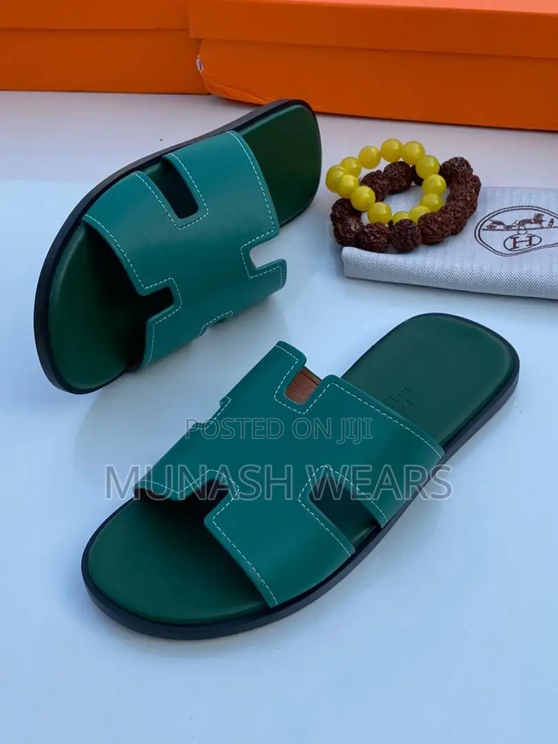 Hermes Leather Slipers