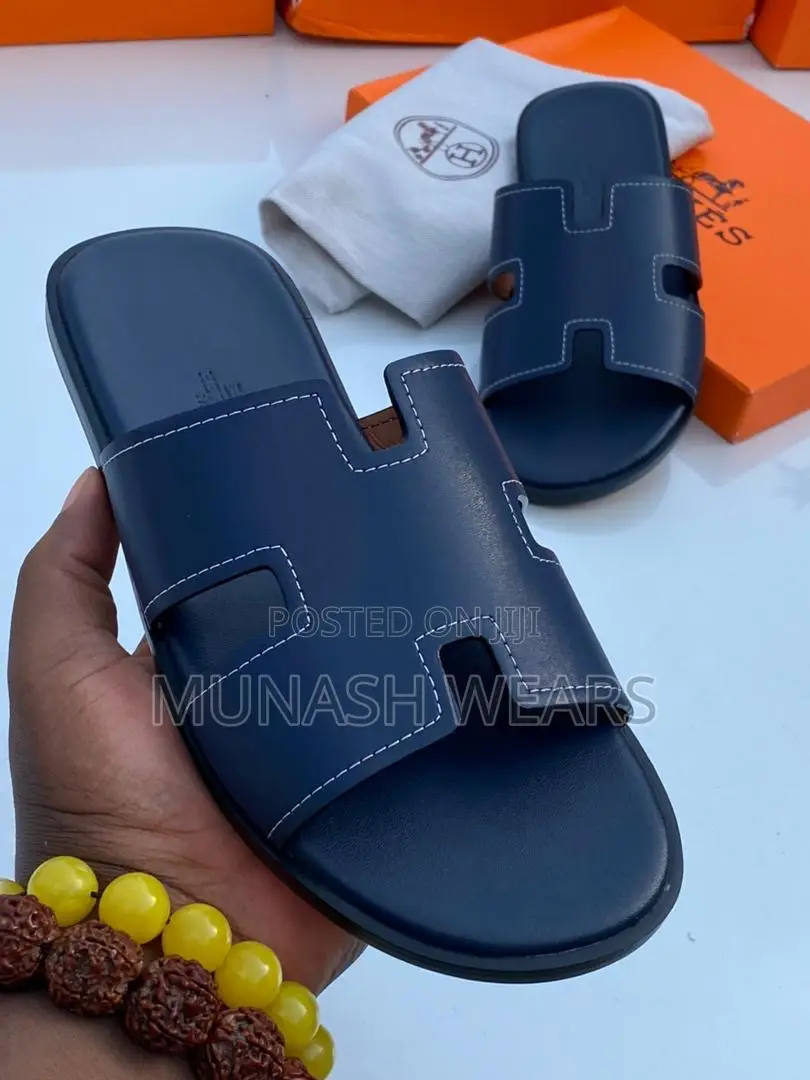 Hermes Leather Slipers