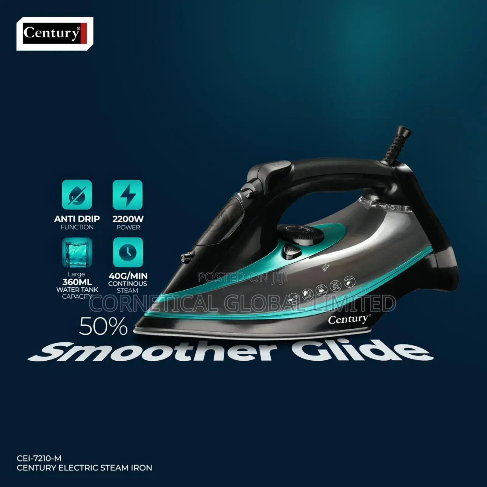 Century Electric Steam Iron 2200W