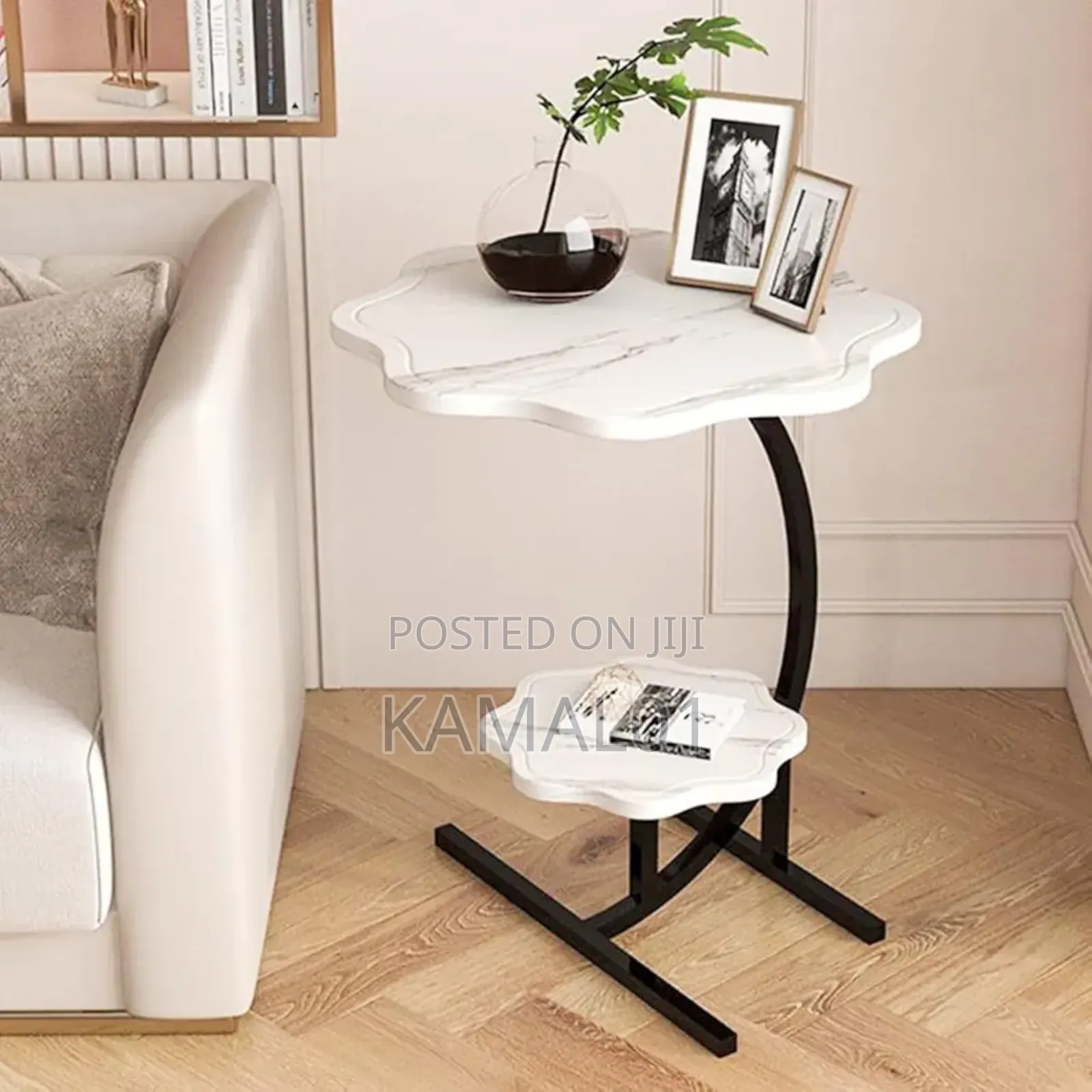 Double Layer C-Shaped End Table, Small Side Table