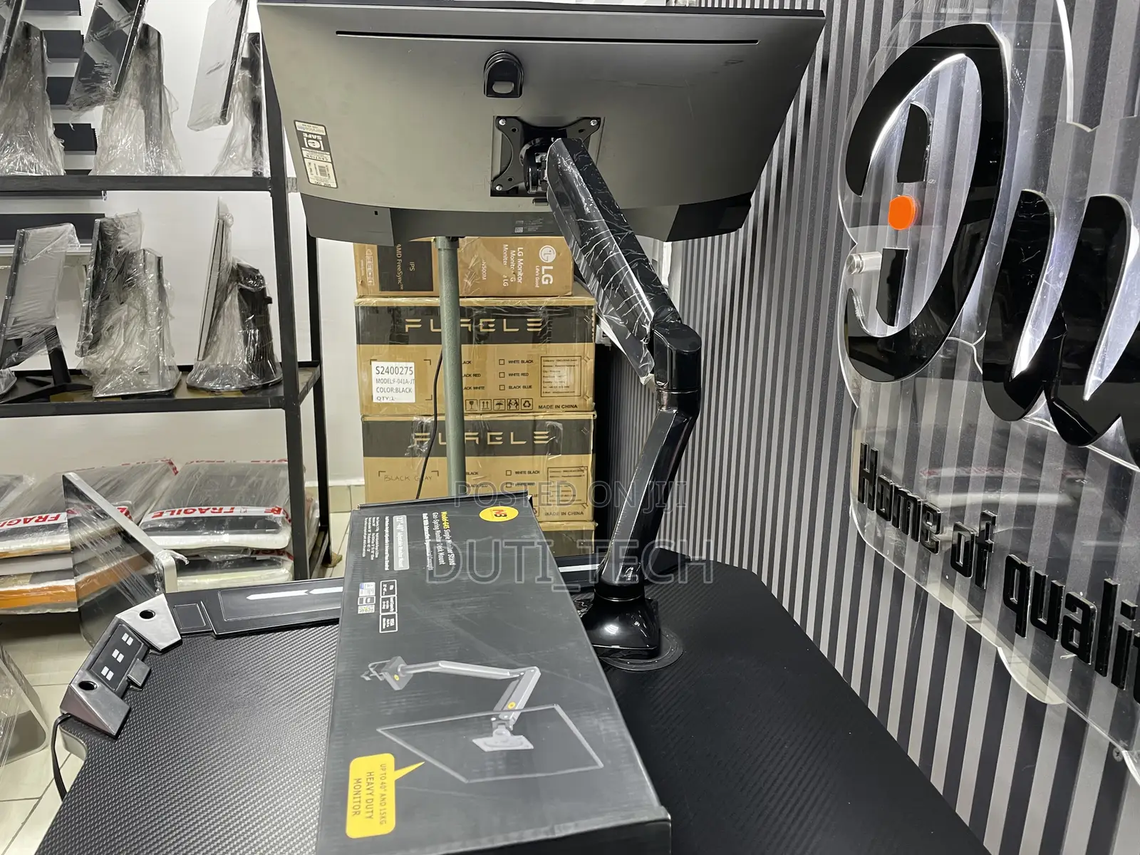Monitor Arm Full Motion Swivel Monitor Mount With Gas Spring