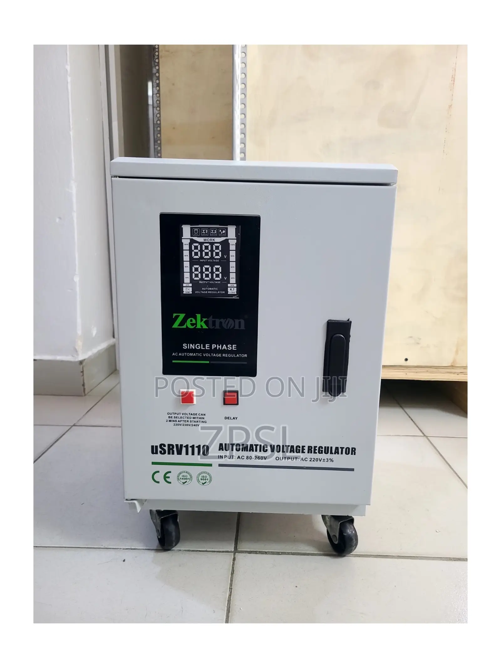 Zektron 10kva Servo Voltage Stabilizer 80v-260v