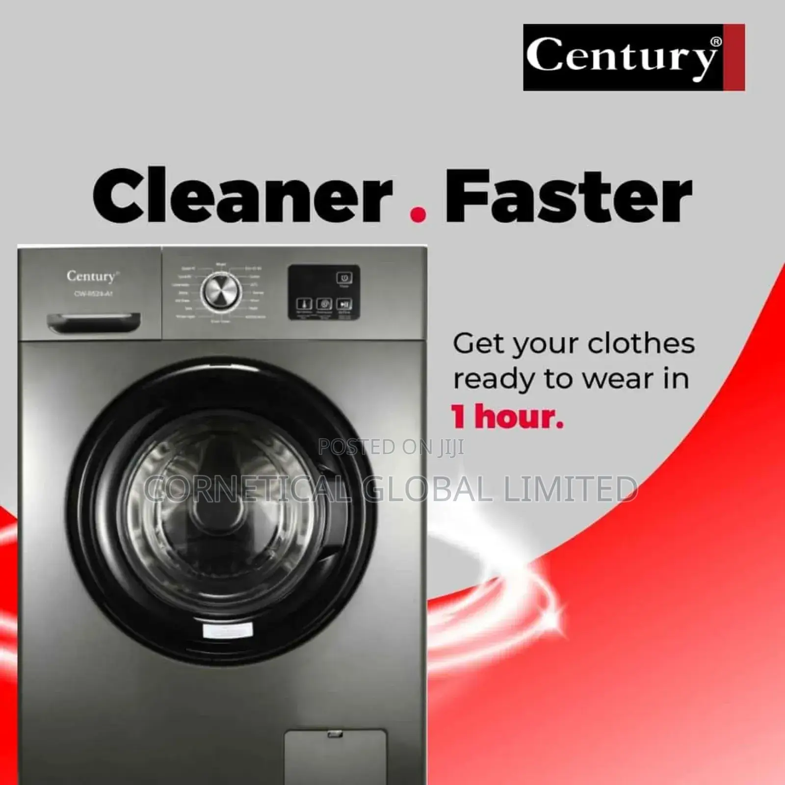 Century Automatic Front Load Washing Machine Cw8524a1 Grey