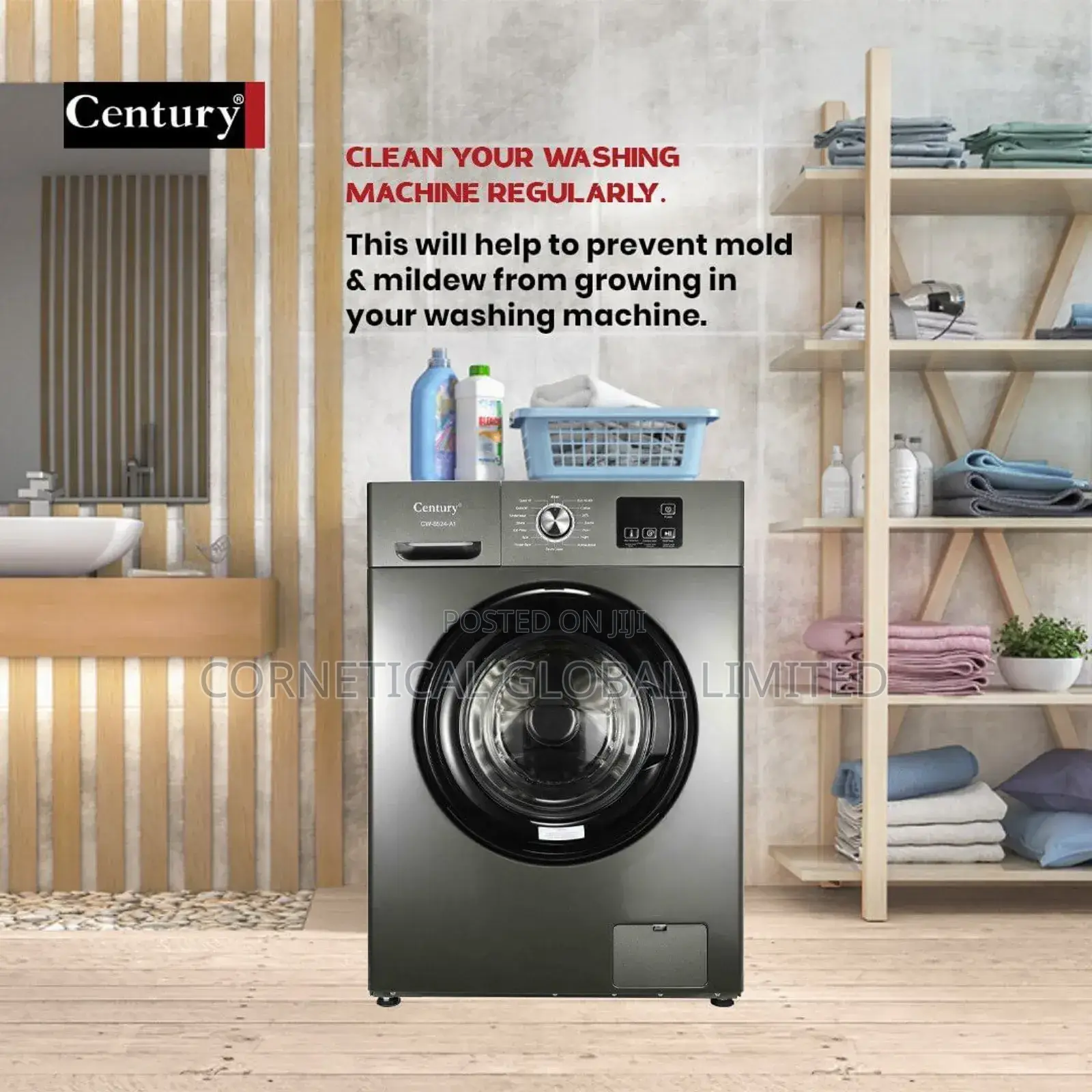 Century Automatic Front Load Washing Machine Cw8524a1 Grey