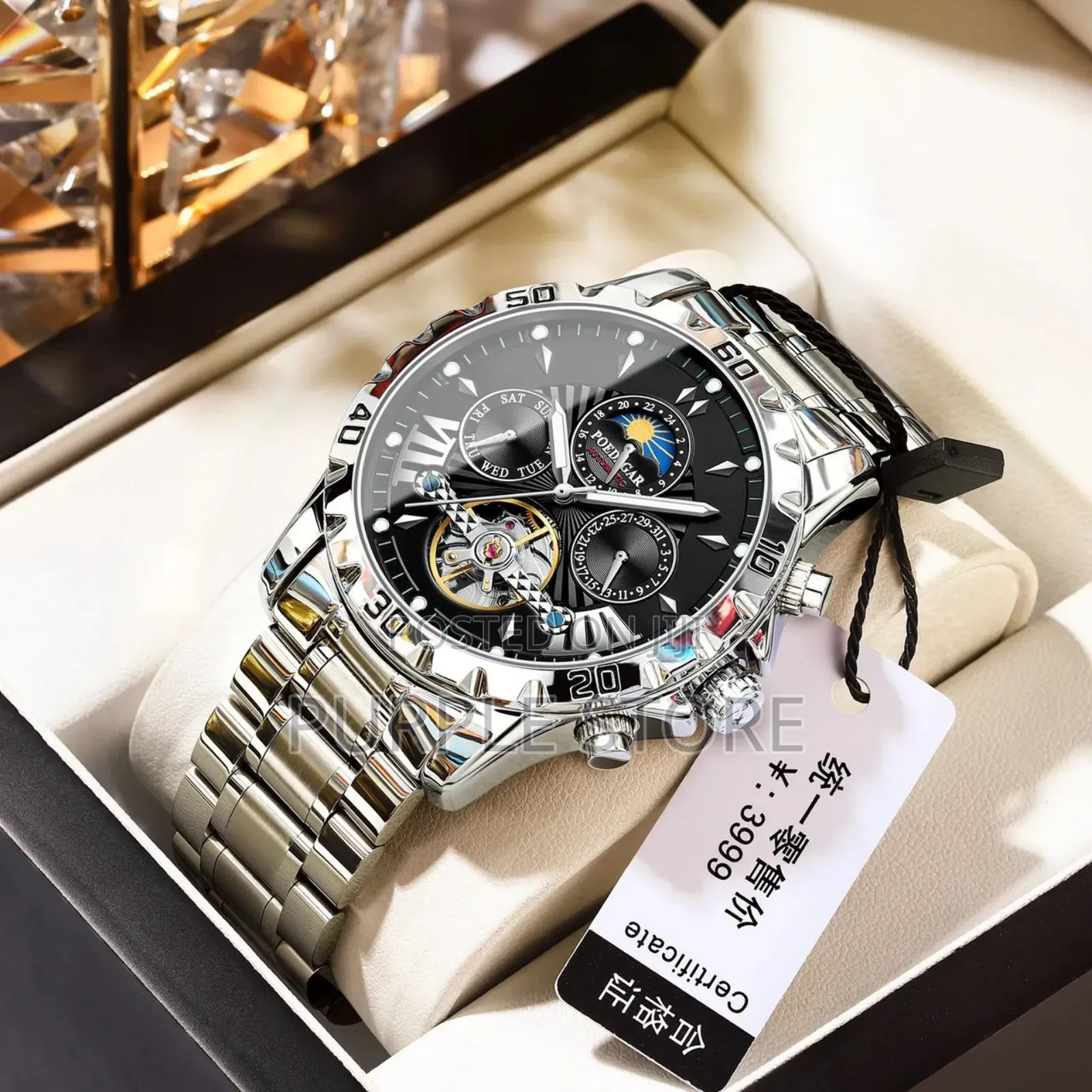 Poedagar Automatic Chronograph Wristwatch