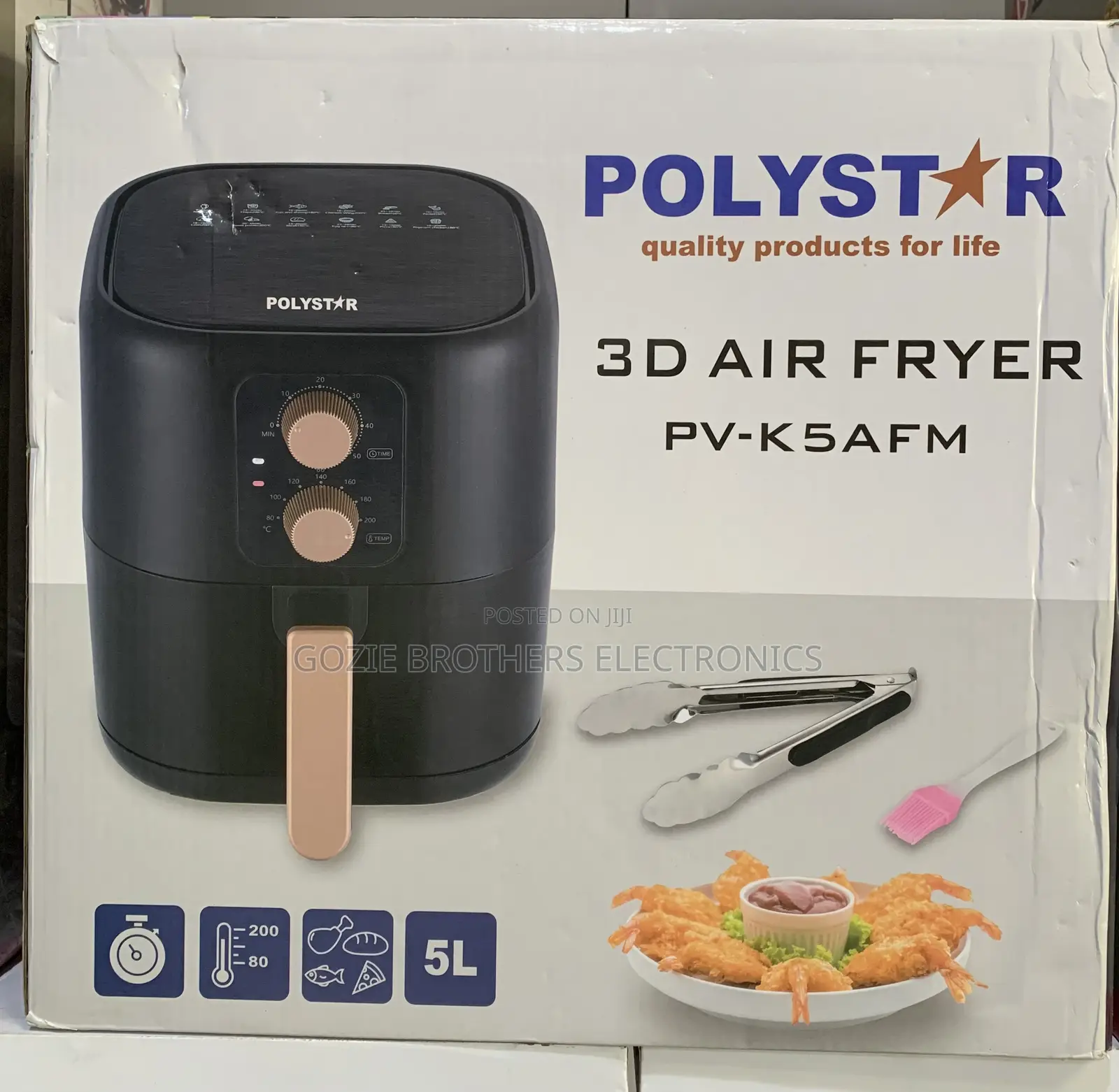 Polystar 5liters Air Fryer (Pv-K5afm)