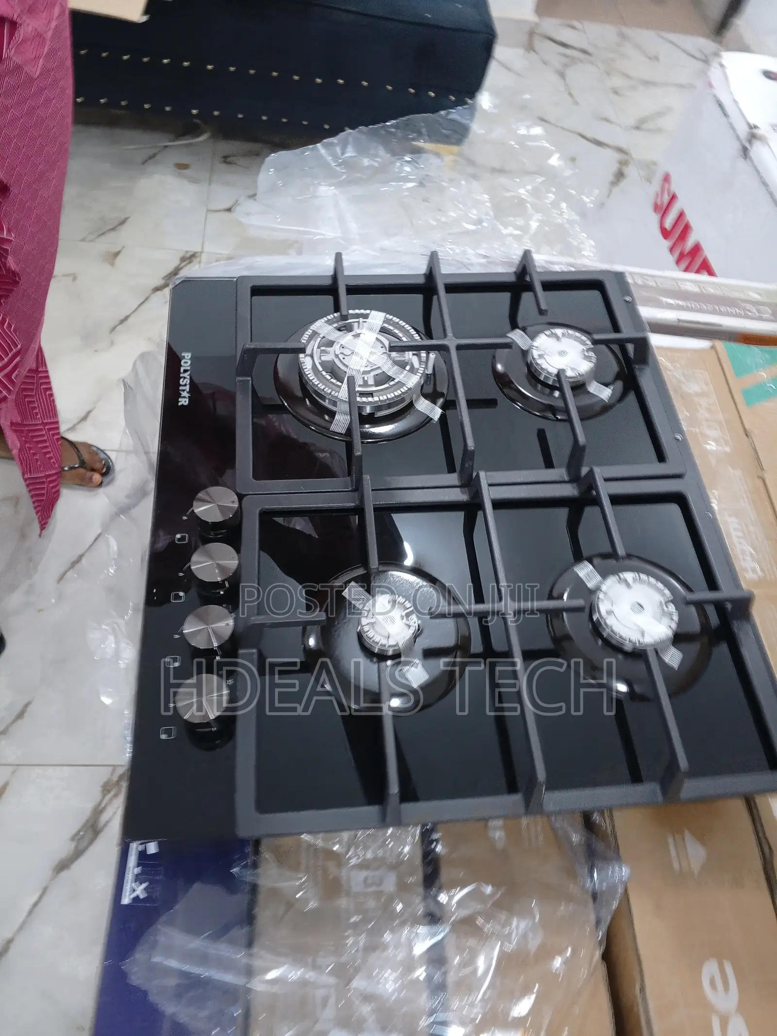 Unique 4 Burner Gas Cooker Hob - Pv-Gt60g4 - Polystar