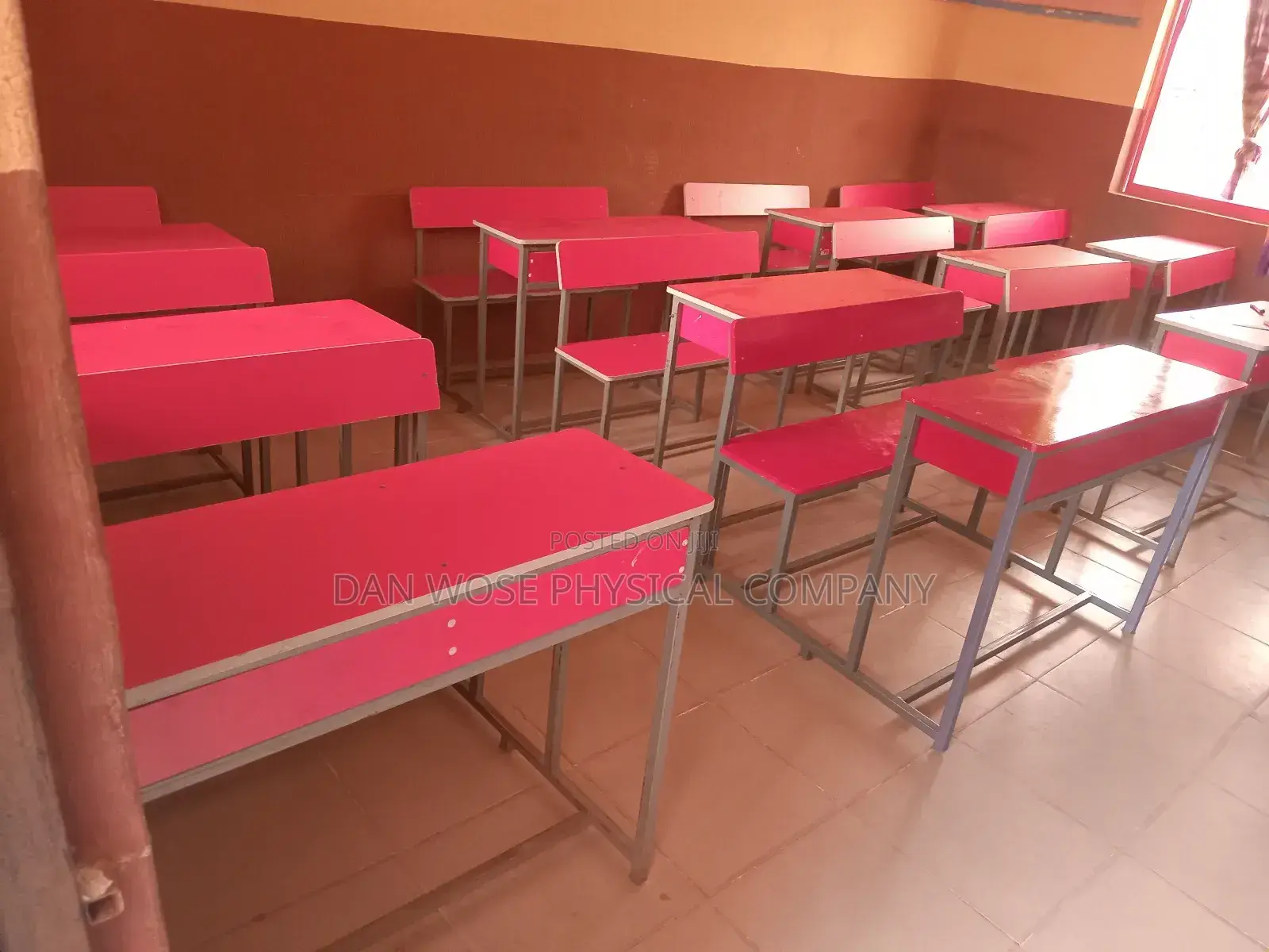 Desk and Seat Jointed for School