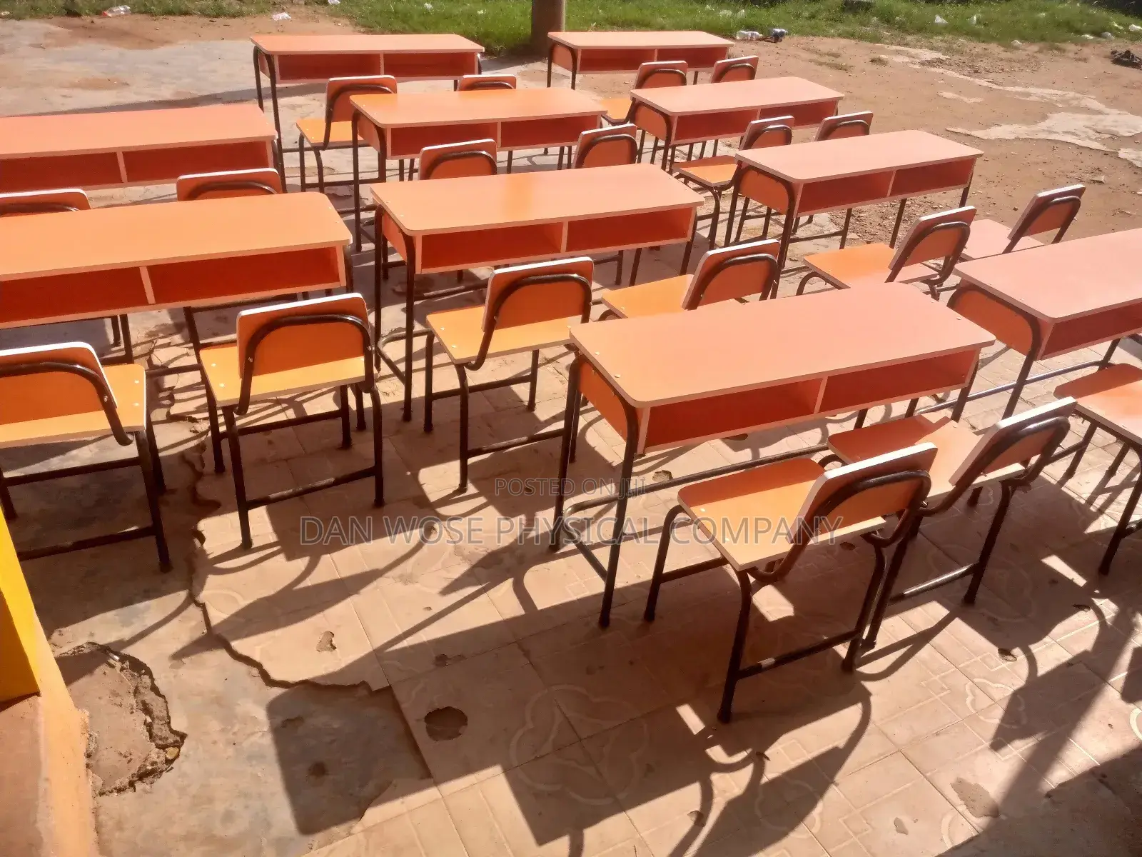 School Double Desk and 2 Single Seat
