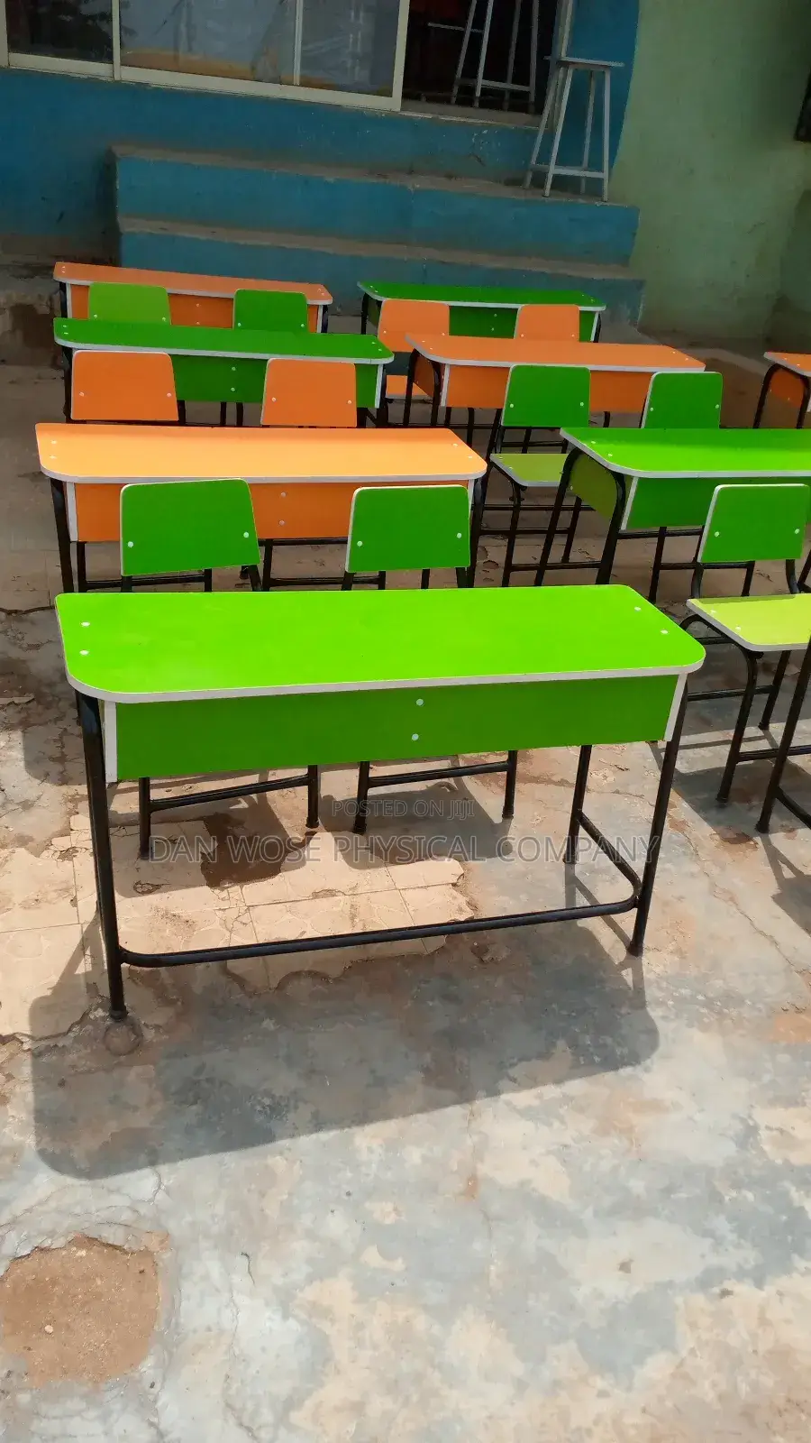 School Double Desk and 2 Single Seat