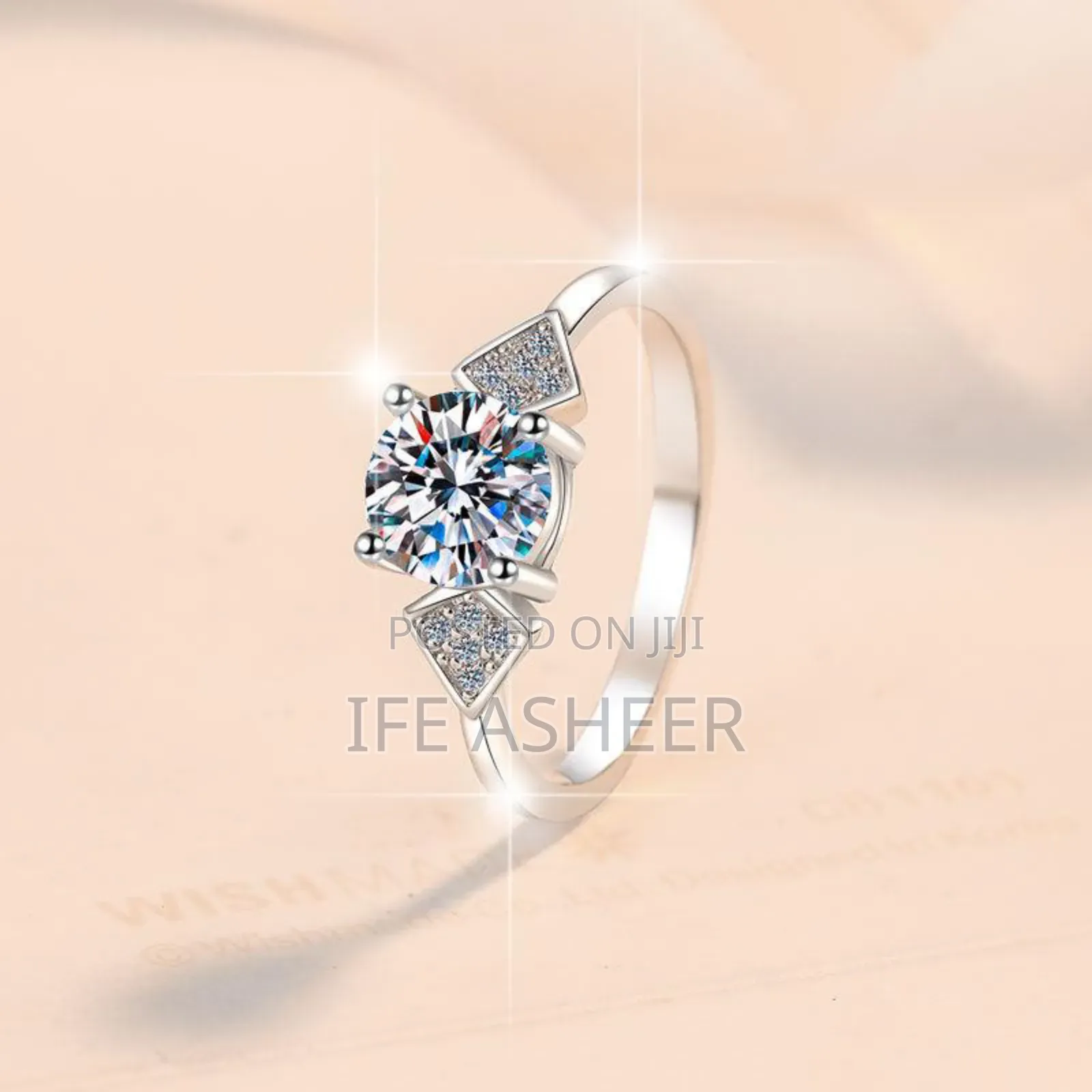 Mossanite Diamond Stone Sterling Silver Proposal Ring 0017