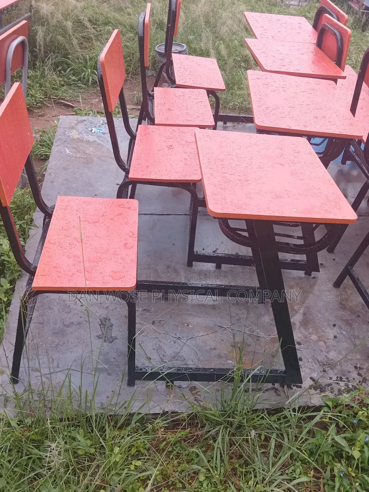 Single Desk and Seat Jointed