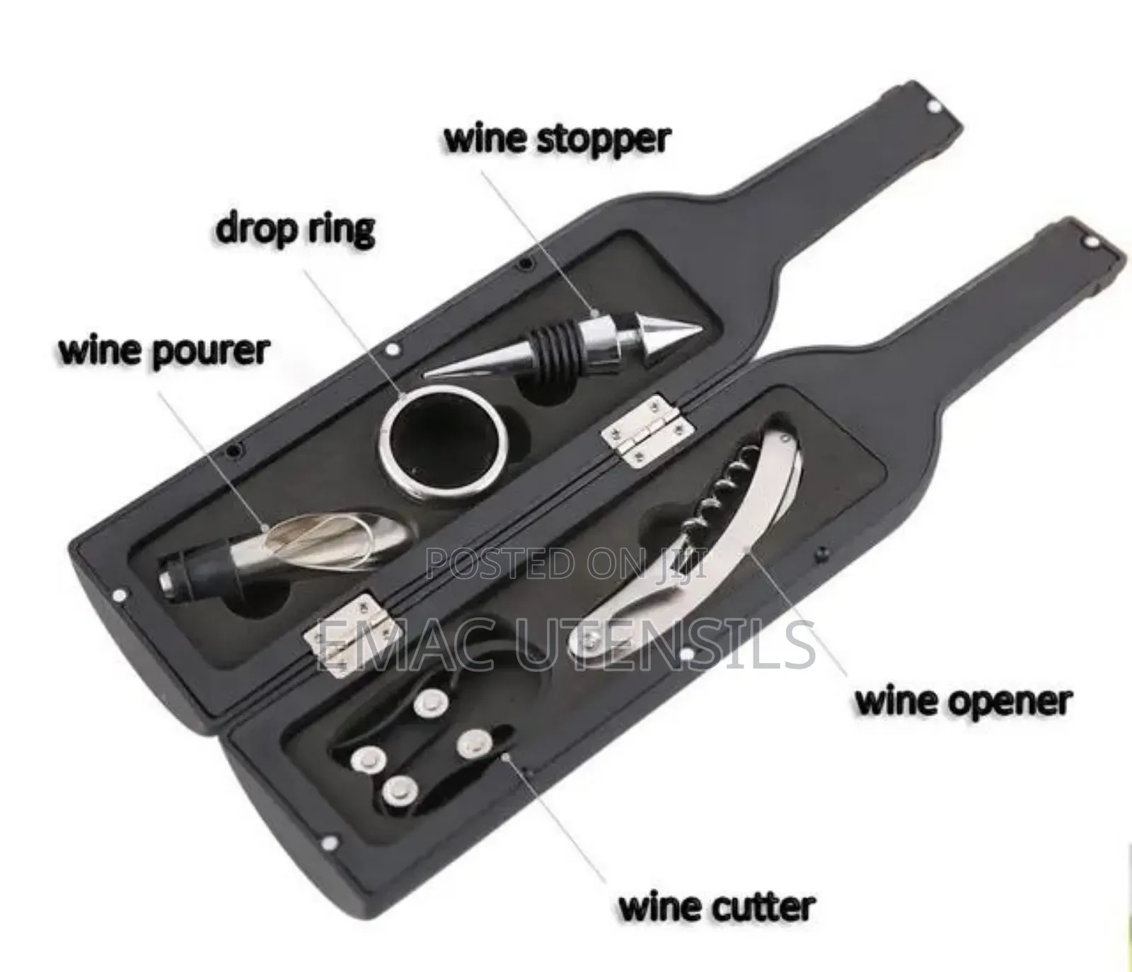 5pcs Kit Wine Bottle Cork Box Opener Accessories Tools Gift