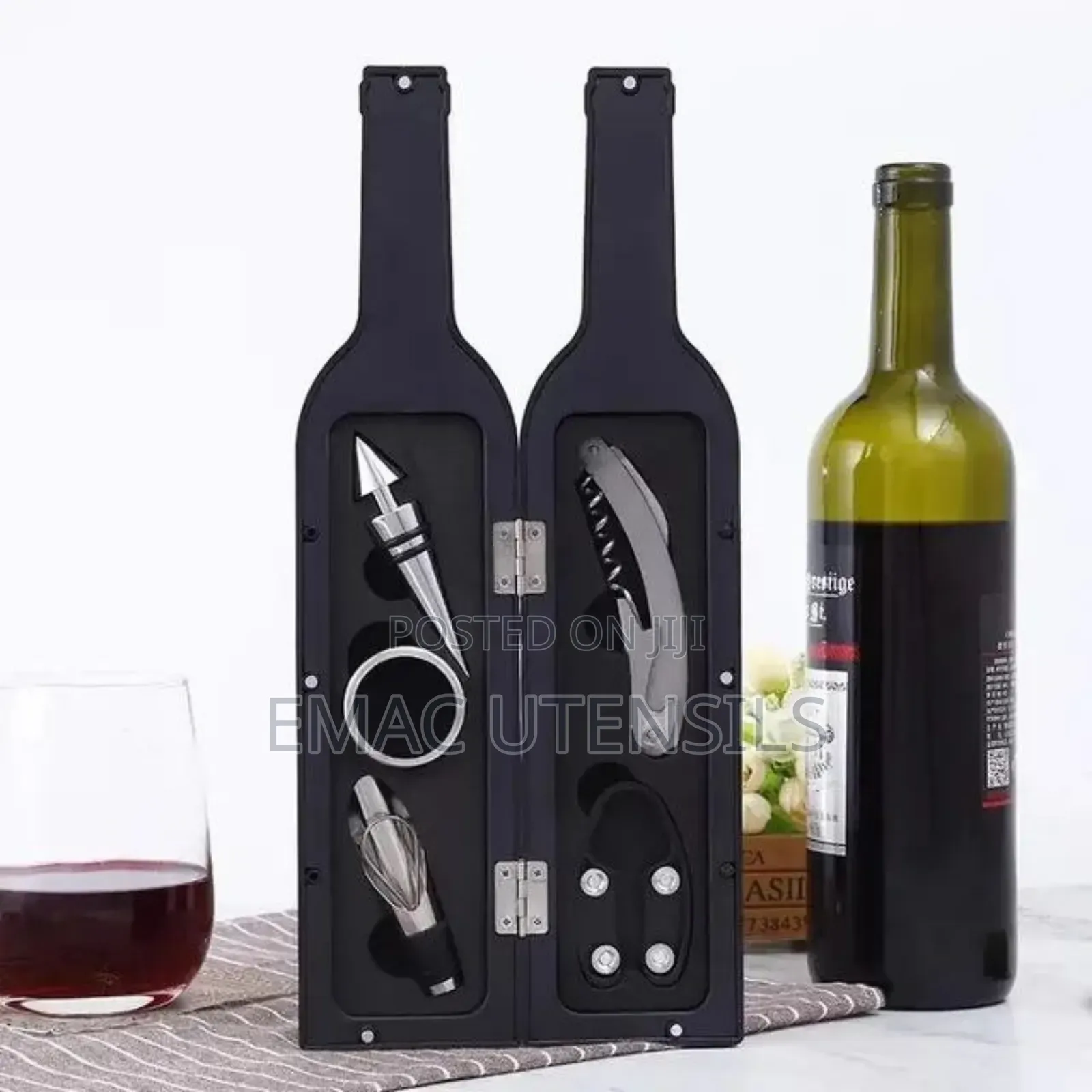 5pcs Kit Wine Bottle Cork Box Opener Accessories Tools Gift
