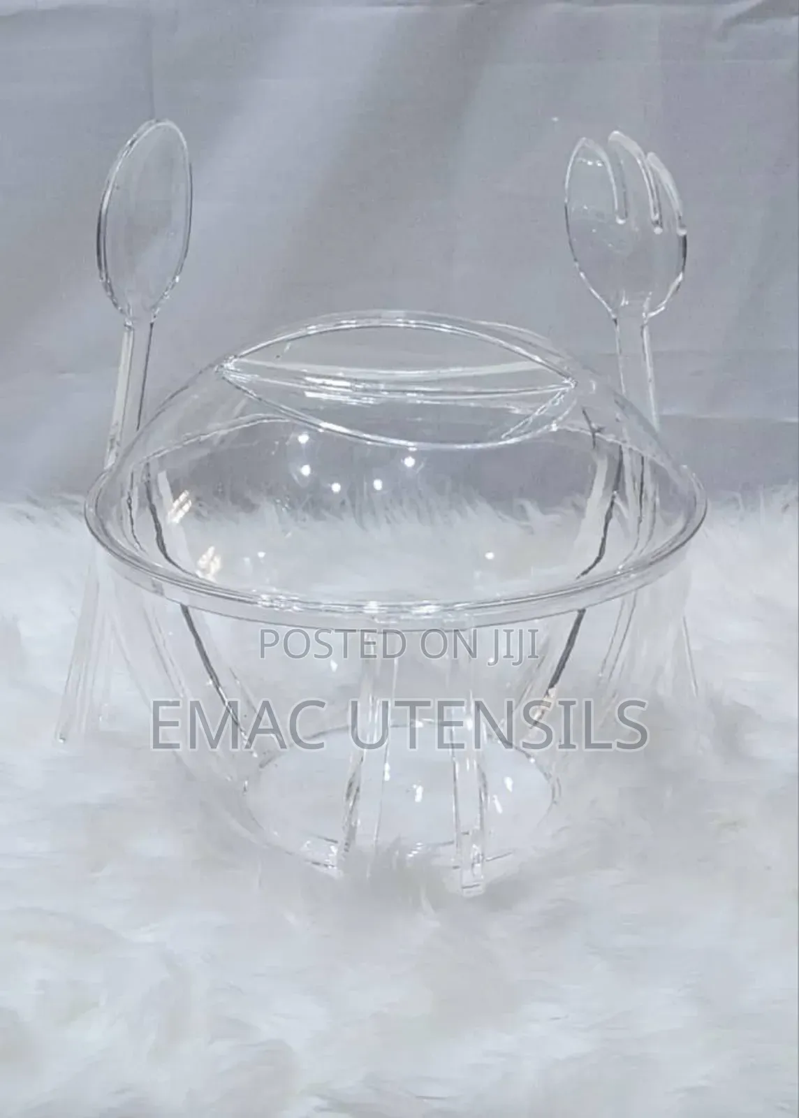 High Quality Acrylic Luxury Salad Mixing Bowl With Lid