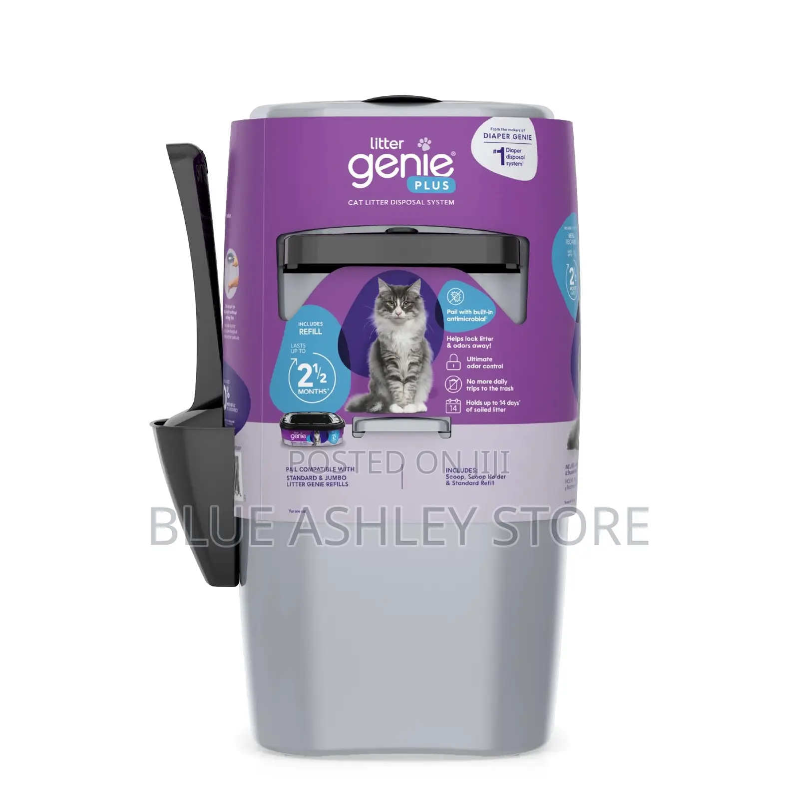 Litter Genie Plus Pail Cat Litter Box Waste Disposal