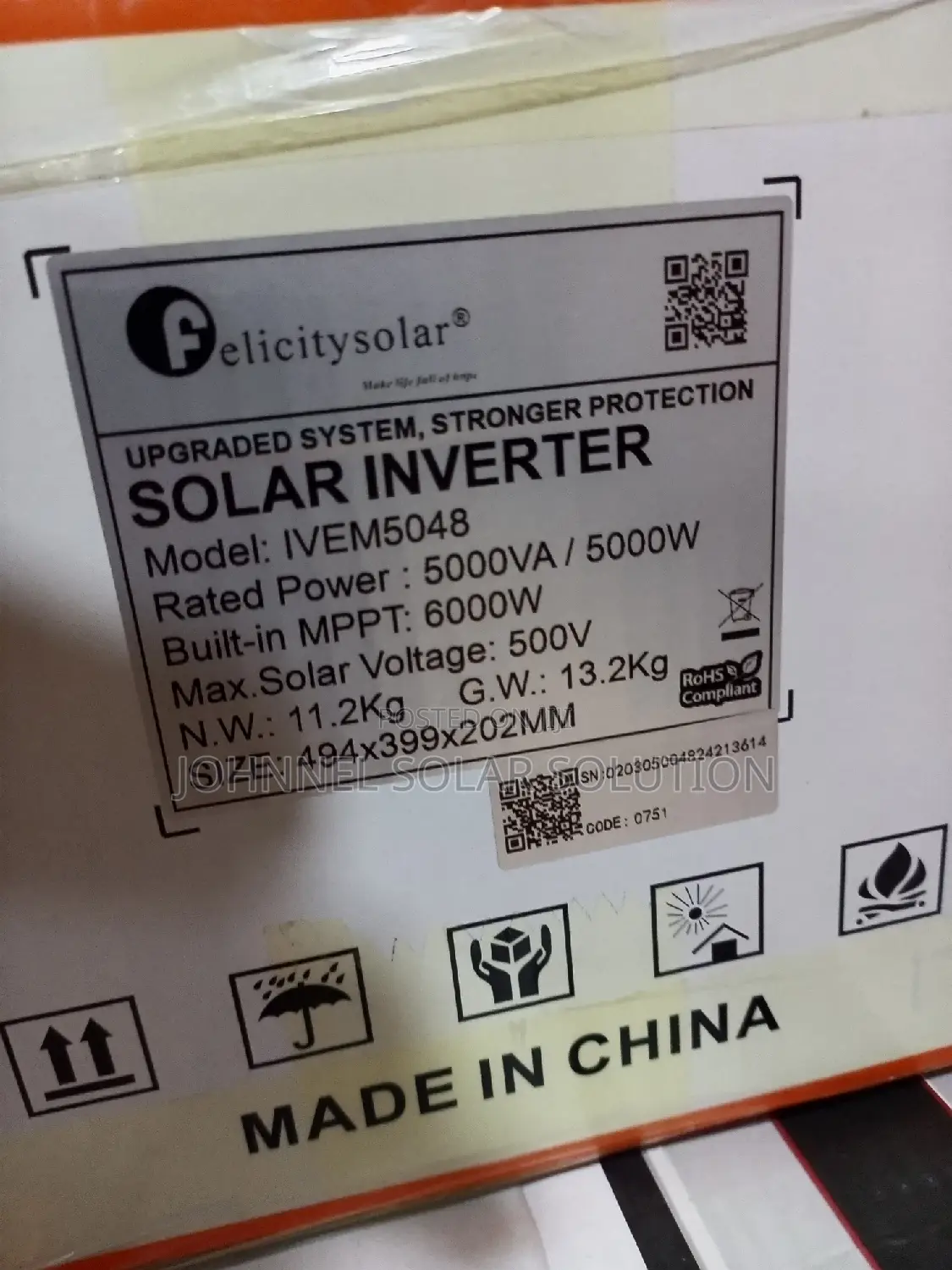 5kva 48volts Felicity Solar Hybrid Inverter