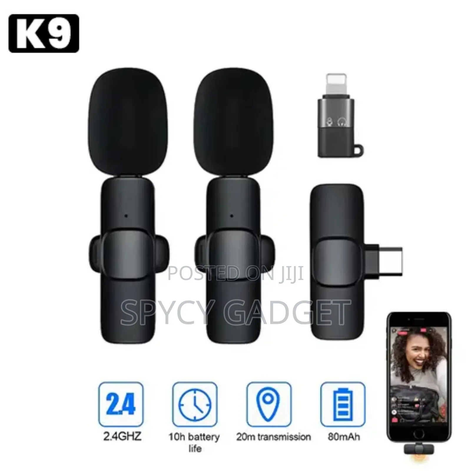 Dual Wireless Lavalier Microphone