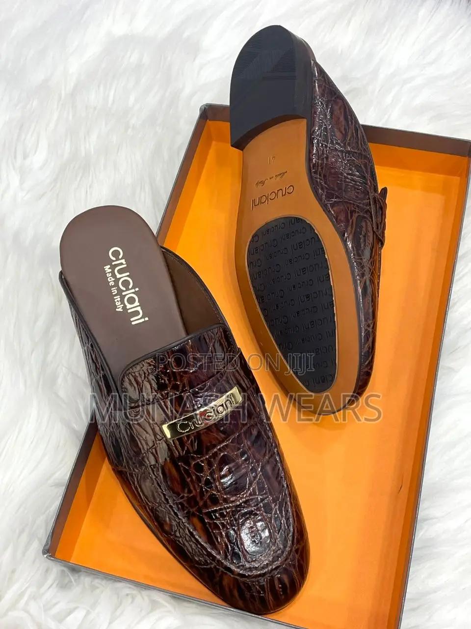 Italian Cruciani Leather Half Shoe
