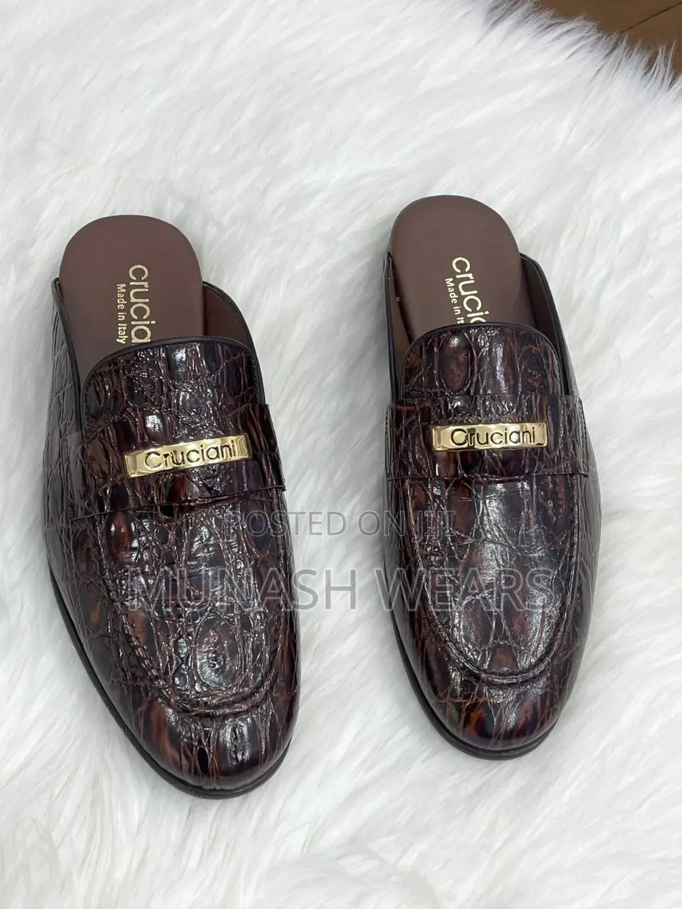 Italian Cruciani Leather Half Shoe