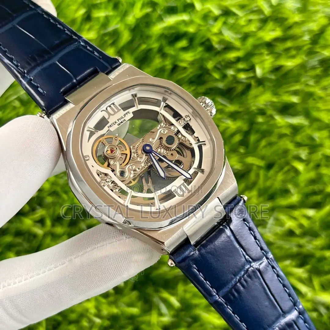 Patek Philippe Quality Luxury Men Genuine Leather Wristwatch