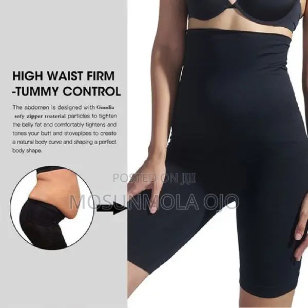Plus-size High Waist Shapewear Tight Pants - Brown
