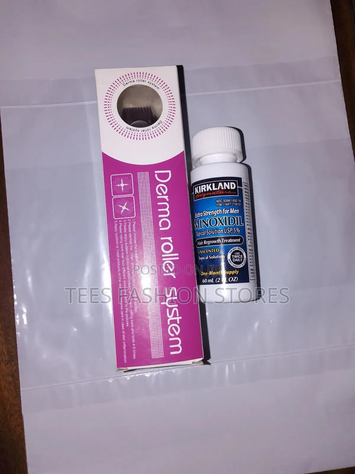 Minoxidil and Derma Roller Hair Growth Beard Growth Combo