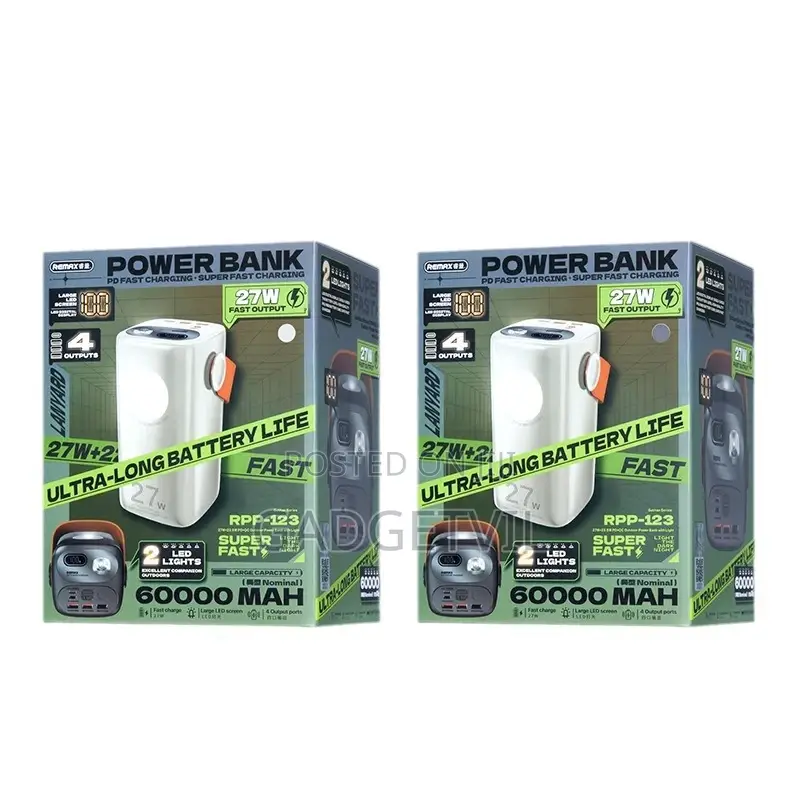 REMAX 60000mah 27W+22.5W Portable Outdoor Power Bank