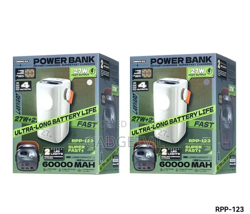 REMAX 60000mah 27W+22.5W Portable Outdoor Power Bank