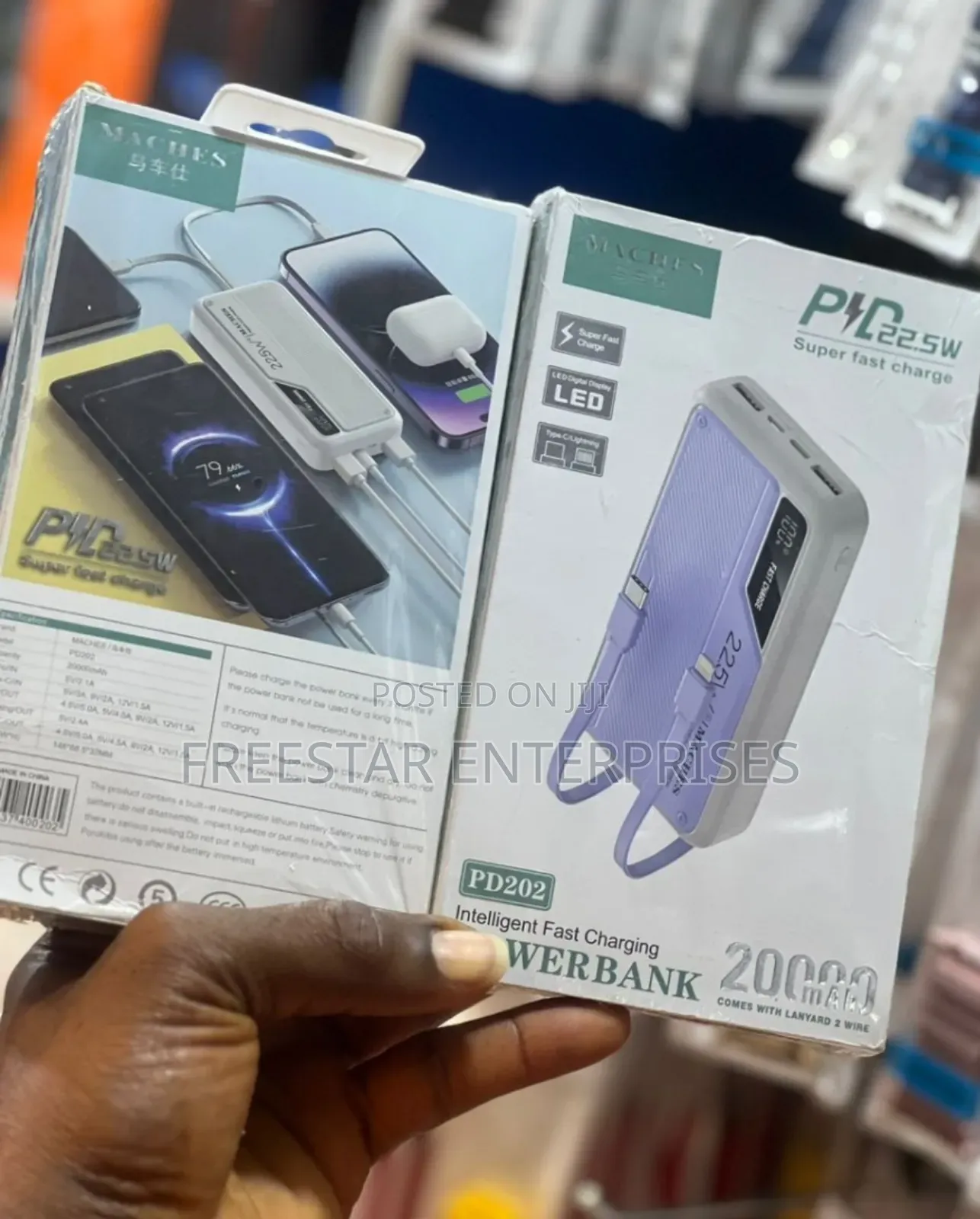 MACHES 20000 Mah Power Bank. MACHES 22.5W Power Bank.