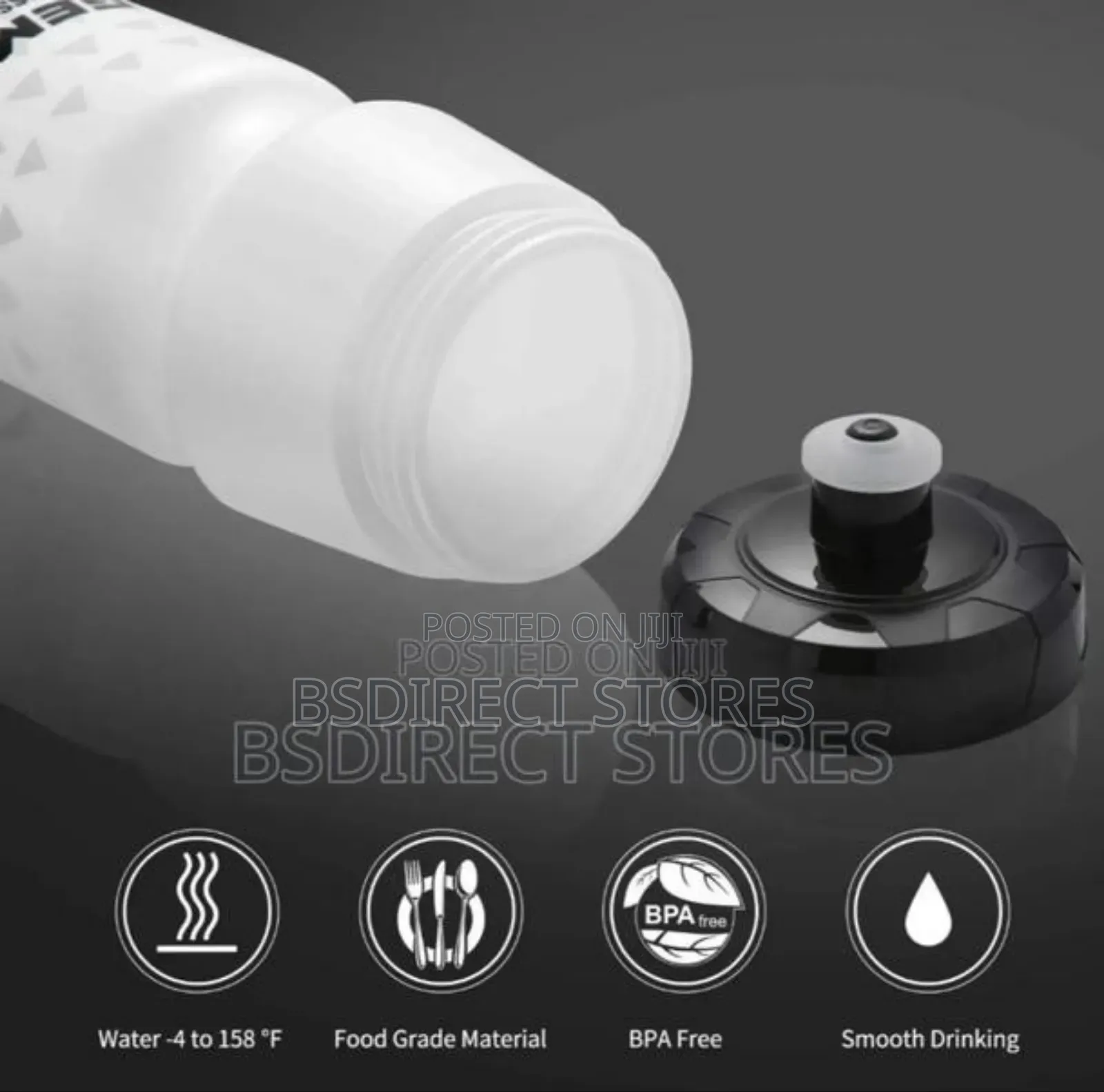 GEMFUL Biking Sports Water Bottles BPA Free Squeeze 2 Pack