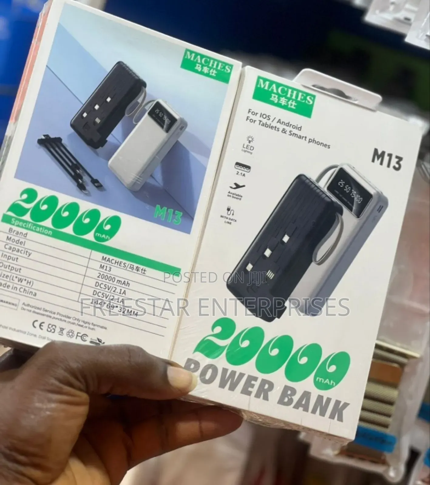 MACHES 20000mah Power Bank Cable. MACHES 22.5W Power Bank