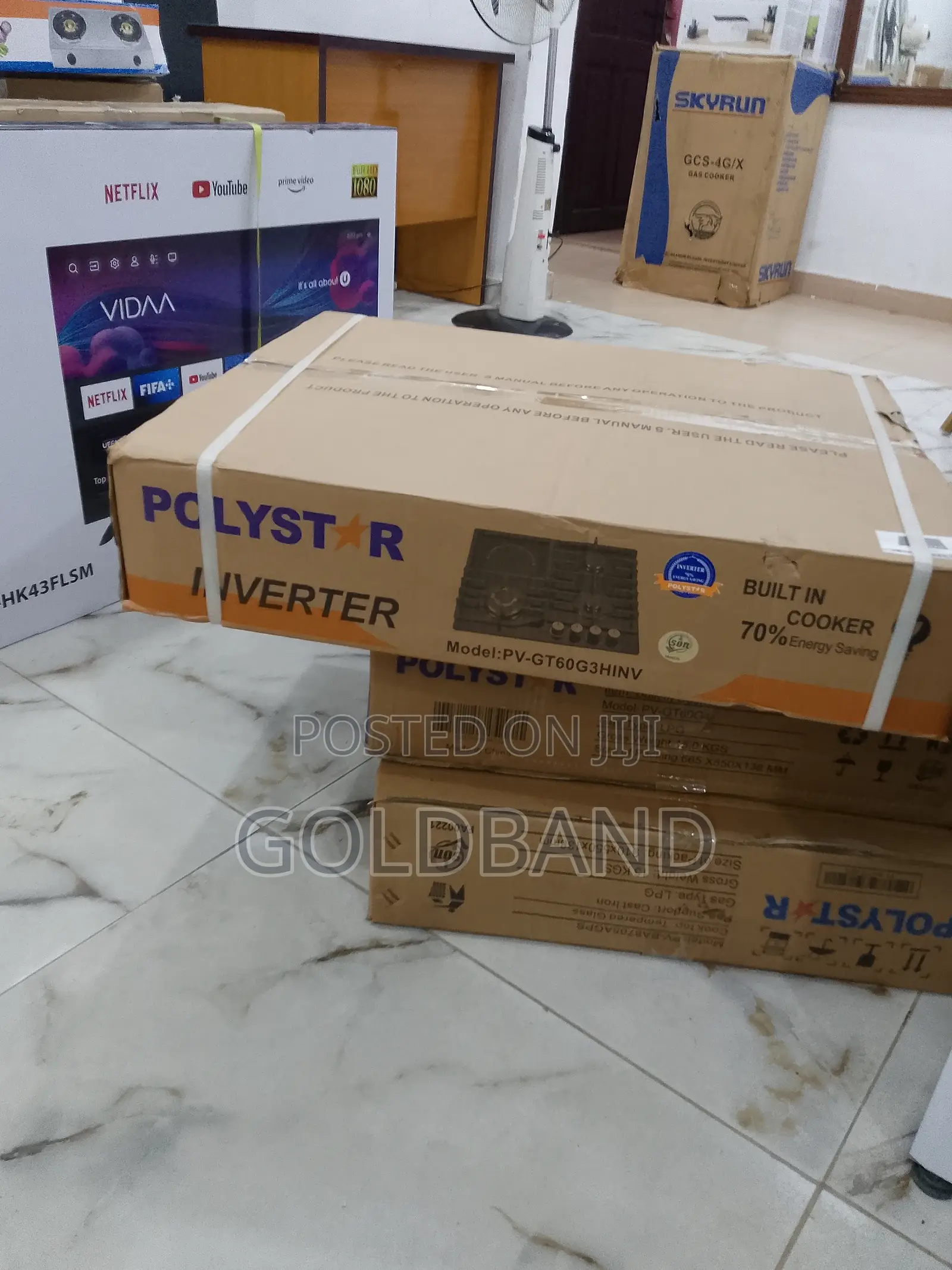 Original Polystar Inverter 3+1 Built in Electric Gas Burner