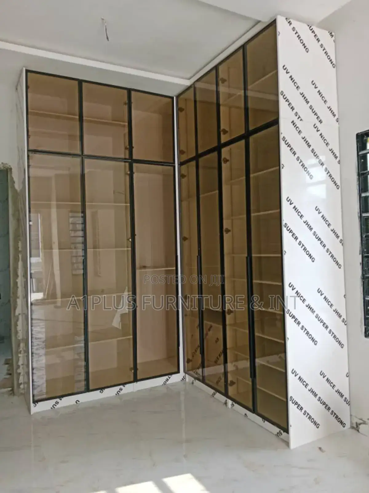 Full Height Wardrobe With Glass Doors