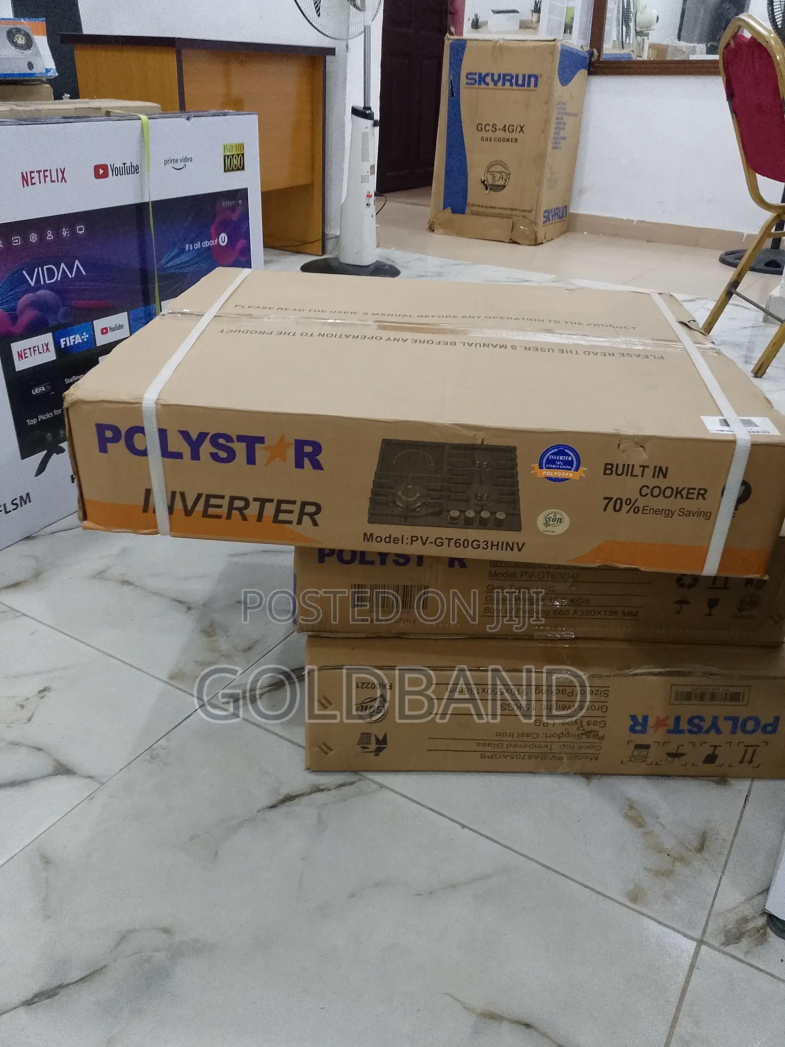 Reliable Polystar Inverter 3+1 Built in Electric Gas Burner