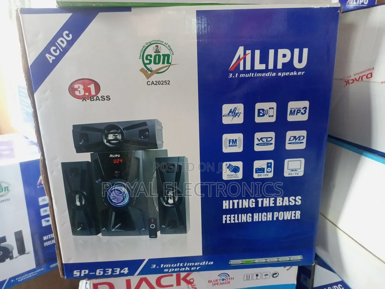 AILIPU Multimedia Speaker With Strong Deep Bass and AC/DC